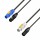 Adam Hall Cables 8101 PSDT 0150 N - Netz- & DMX-Kabel PowerCon In & XLR female zu PowerCon Out & XLR male 1,5 m