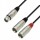 Adam Hall Cables K3 YFMM 0300 Audiokabel XLR Buchse auf 2 x XLR Stecker, 3 m