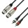 Adam Hall Cables K3 TFC 0300 - Audiokabel eingegossen 2 x RCA Stecker auf 2 x XLR Buchse, 3 m