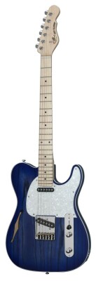 G&L Tribute Asat Classic Semi Hollow Bright Blueburst E-Gitarre