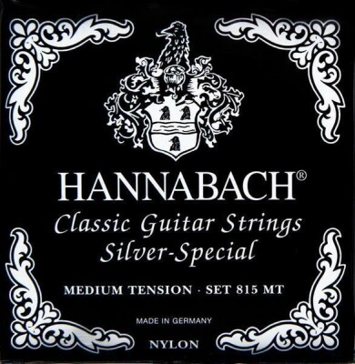 Hannabach Klassikgitarrensaiten Serie 815 Medium Tension Silver Special Satz