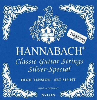 Hannabach Klassikgitarrensaiten Serie 815 für 8/10 saitige Gitarren / High Tension Silver Special A/10