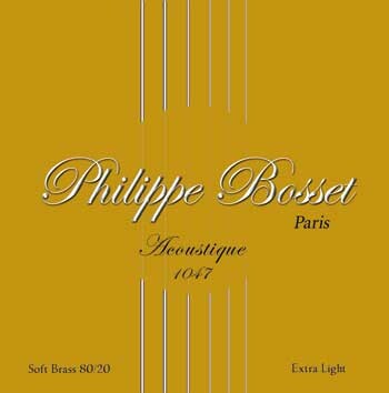Philippe Bosset Acoustic Satz .010-.047 80/20, Extra Light