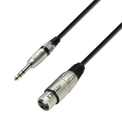 Adam Hall Cables 3 Star Serie - Mikrofonkabel XLR female auf 6,3 mm Klinke stereo 1 m