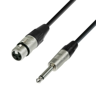 Adam Hall Cables 4 Star Serie - Mikrofonkabel REAN XLR female auf 6,3 mm Klinke mono 5,0 m