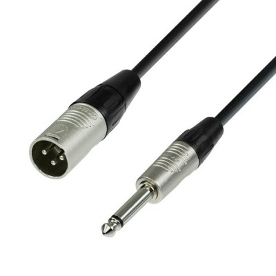Adam Hall Cables 4 Star Serie - Mikrofonkabel REAN XLR male auf 6,3 mm Klinke mono 1,5 m