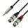 Adam Hall Cables 4 Star Serie - Audiokabel REAN 3,5 mm Klinke stereo auf 2 x XLR female 1,8 m