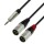 Adam Hall Cables 4 Star Serie - Audiokabel REAN 3,5 mm Klinke stereo auf 2 x XLR male 1,8 m