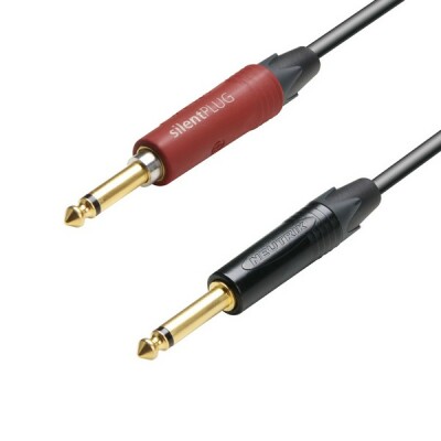 Adam Hall Cables 5 Star Serie - Instrumentenkabel Neutrik silentPLUG 6,3 mm Klinke mono auf 6,3 mm Klinke mono 6 m