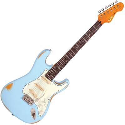 Vintage Icon Series V6MRLB Distressed Laguna Blue E-Gitarre