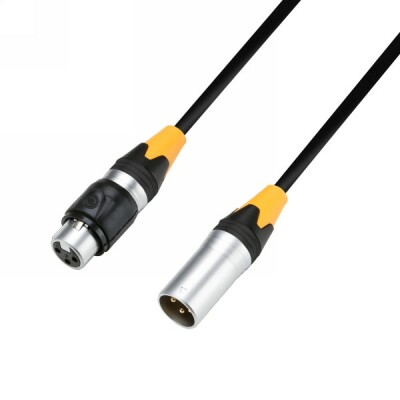 Adam Hall Cables K 4 DMF 0050 IP 65 DMX- & AES/EBU-Kabel - 3-Pol-XLR(m) auf XLR(f), IP65 0,5 m