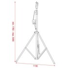 Showtec Wind-Up Lightstand 3000mm